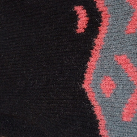 Repeat Womens Sweater Sz XXS Alpaca Wool Black Pink Oversized Warm Winter Fall - Picture 4 of 8